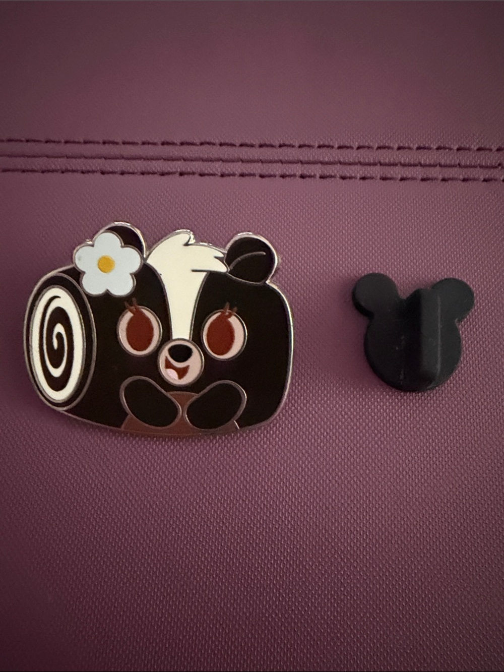 Disney flower munchlings Black Skunk Enamel Pin